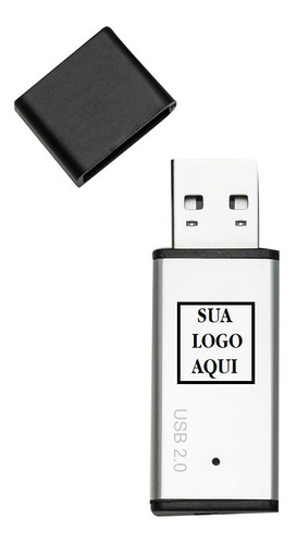 25 Pen Drives De 8gb Com Tampa Personalizados Mod. 001