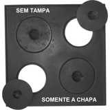 Chapa Ferro Quadrada Fogão Lenha 4 Furos 44x44 Sem Tampa Rig