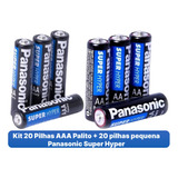 Kit 20 Pilhas Aaa + 20 Pilhas Aa P/ Relógio Controle Etc