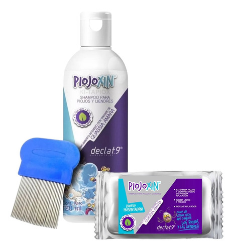 Kit Anti Piojos Pulgas Garrapata Shampoo Jabon Peine Cerdas