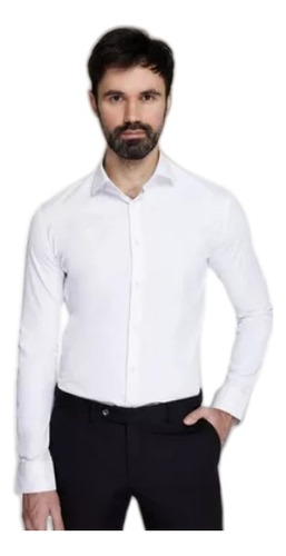 Camisa Slim Fit Tipo Calidad Moda Casual Formal Liso