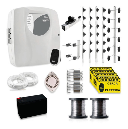 Kit Cerca Elétrica Genno 100 Metros Com Big Haste E Fio Inox