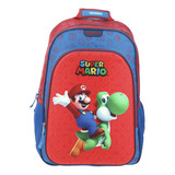 Super Mario Bros Mochila Escolar Grande Chenson Original De Super Nintendo Gamer Geek Yoshi, Mochila Reforzada Ideal Para Primaria Y Secundaria Niño