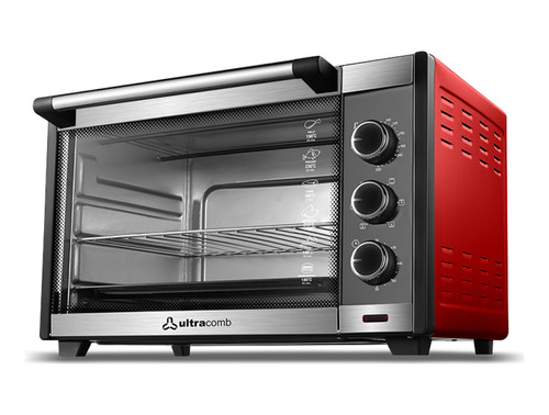 Horno Eléctrico Ultracomb Uc-55cn 2000w 55 Lts Rojo Y Negro