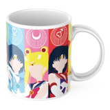 Taza Café Sailor Moon Scout Colorido Anime Retro Manga 11 Oz