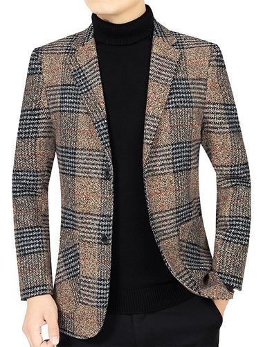 Nuevo Saco Blazer Hombre Casual Moda Confort Chamarra A Cuadros