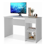 Mesa Office Para Computador/notebook 100% Mdf Branco