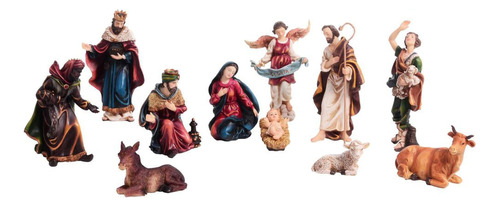 Pesebre Con Nacimiento 11pz 6pulgadas 15cm Santini