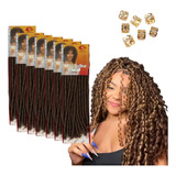 Cabelo 7 Pacotes Cacheado Dread Original Nina Softex Crochet