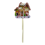 Pick De Jardim Natalino C/casa De Papai Noel 70cm