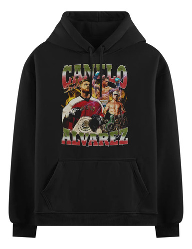 Sudadera Basica Con Gorro Canelo Box Mexicano Chavez Hoodie