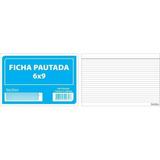 Ficha Pautada 6x9 Pacote Com 100 Folhas