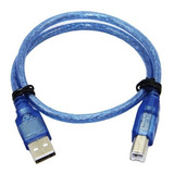 Cable Usb 2.0 A/b Macho-macho 2 Mts Blindado Azul