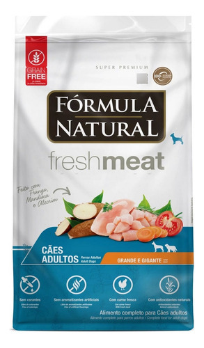 Fórmula Natural Fresh Meat Ração Para Caes Adulto Porte Grande E Gigante 12kg