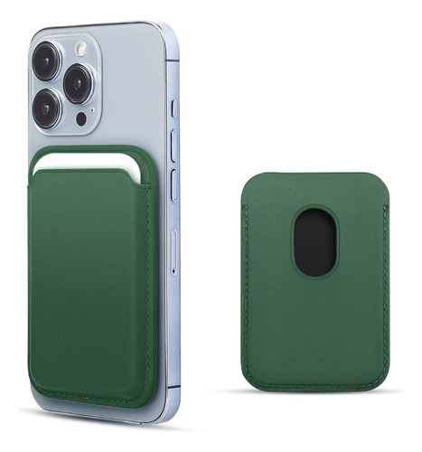 Wallet Magsafe Green Para iPhone 14 / Plus / Pro / Pro Max 