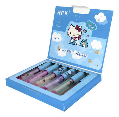 Lipstick Hello Kitty Sanrio Labial Mágico Gloss 6 Piezas