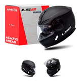 Casco Abatible Ls2 Original Scope Solid Ff902 Negro Mate