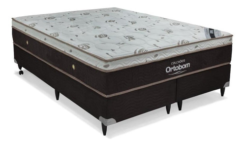 Cama Box E Colchão Sleep King Super King (193x203)- Ortobom Cor Marrom