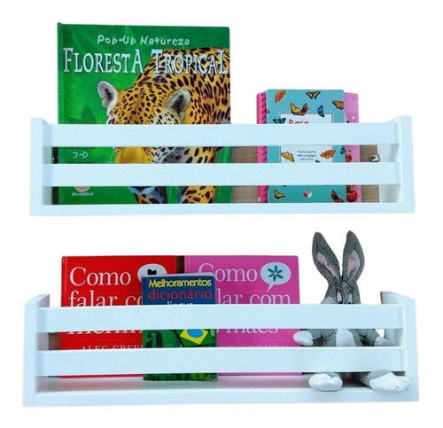 Prateleira Para Livros Revistas Brinquedos Infantis 2un 55cm