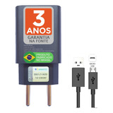 Carregador Plus Para Motorola Moto G4 G5 G6 Play Micro Usb 