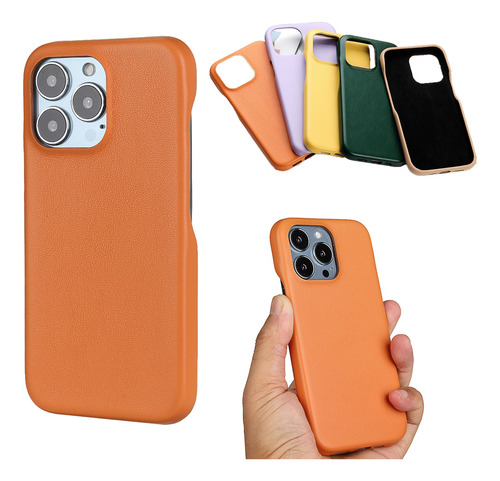 Funda De Cuero A Prueba De Polvo Para iPhone 12, 13, 14