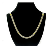 Collar Cadena Panter 6mm Plata925 Y Oro 50cm