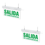 Combo X2 Cartel Luminoso Macroled Led Salida De Emergencia