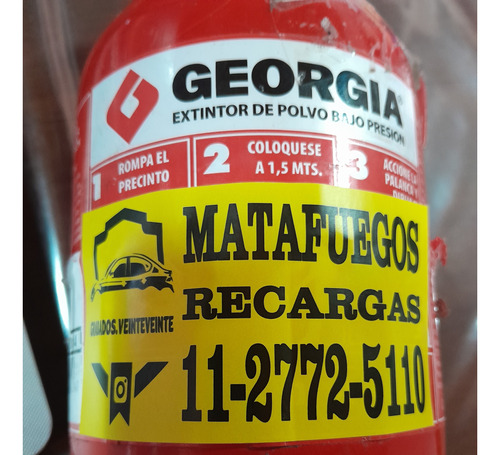 Matafuegos 1kg Usado Para Auto. Cargado Y Listo Para Vtv