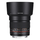 Lente  Samyang Sy85m-c 85mm F1.4 Para Canon