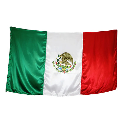 Bandera de México Satinada 2.1x1.2 m Rectangular Reforzada con Tiras | MercadoLibre