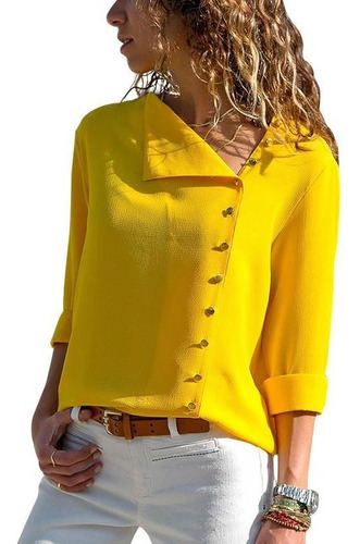 Women's Blouses Chifón Long Sleeve Casual Shirt