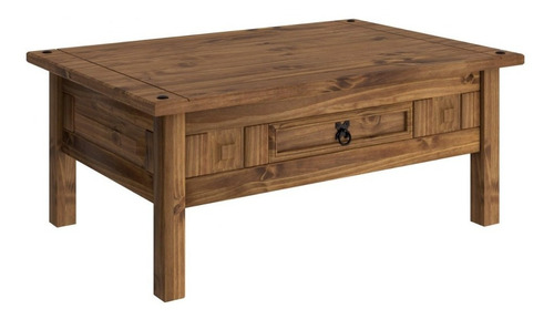 Mesa De Centro 1 Gaveta Rustic Line Móveis Mpo Cera Jfwt