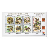 2001 Fauna- Reptiles- Serpientes - Gibraltar (bloque) Mint