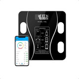 Balanza Pesa Digital Bluetooth Inteligente App Smart Baño Color Negro