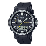 Reloj Casio Pro Trek Prw61-1a Hombre Ts Color De La Correa Negro Color Del Bisel Gris Color Del Fondo Negro