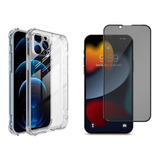 Kit Capa Case Para iPhone 14 Pro Max + Pelicula Privacidade