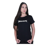 Camiseta Baby Look Feminina Rock Banda Megadeth Camisa