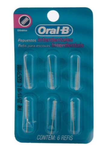 Repuestos Oral-b Cilíndrico 6 Repuestos