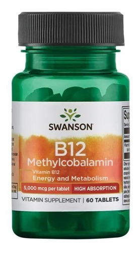 Vitamina B12 5000mcg 60tabletas Swanson 