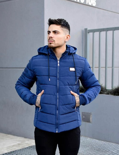 Campera De Hombre Inflable Forrado Con Polar Térmico