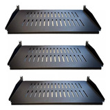 3 Bandejas Fijas Liviana 300mm Rack Mural Nvr Dvr 19  1u 