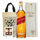 Caja Johnnie Walker Red Label Madera Grabado Personalizado