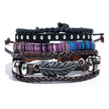 Conjunto De 3 Pulseras Pluma