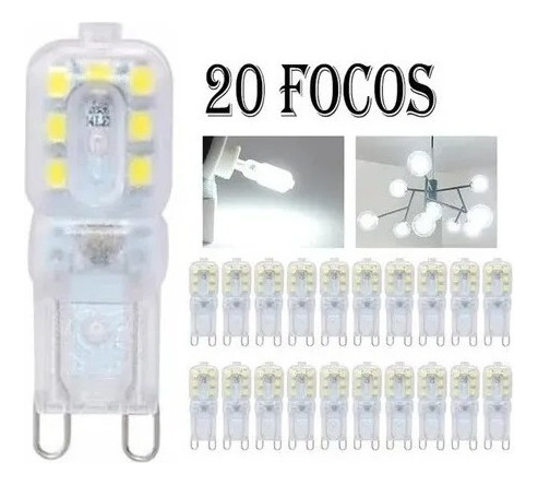 Lámpara Foco Base G9 Bombilla Led Cápsula Luz 110v-140v