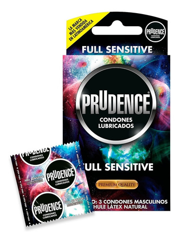 3 Condones Prudence Full Sensitive Doble Lubricacion