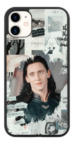 Funda Protector Para iPhone Loki Marvel Collage Heroe