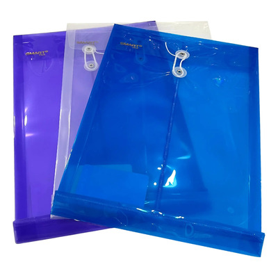 Sobre Bolsa Plástico Vertical T/oficio C/rondana Smart Variado Liso