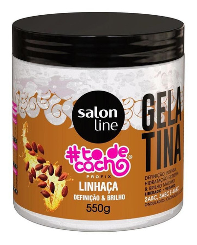 Gelatina To De Cacho Linhaça Define Brilho Salon Line 550g