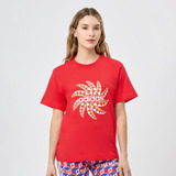 Remera adidas X Farm Rio Mujer En Rojo | Dexter