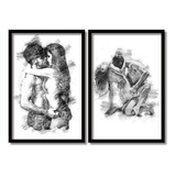 Quadros Grandes Casal Amor Sensualidade Quarto 60x40